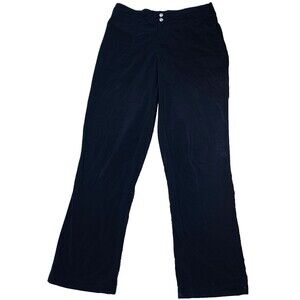 Coolibar Pants UPF 50+ Sun Protection Womens 10 Black Ankle Cinch Hiking Trails